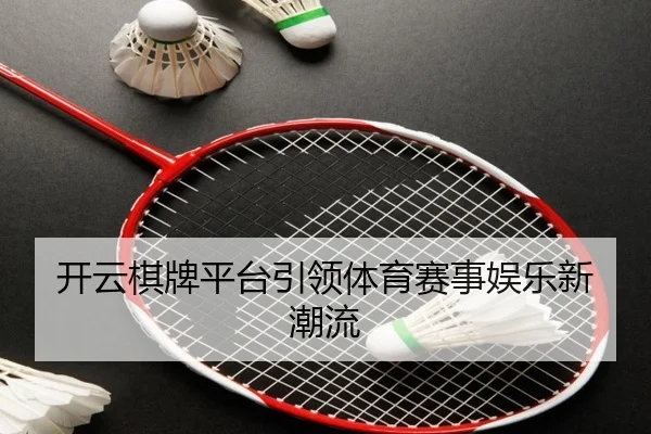 开云棋牌平台引领体育赛事娱乐新潮流