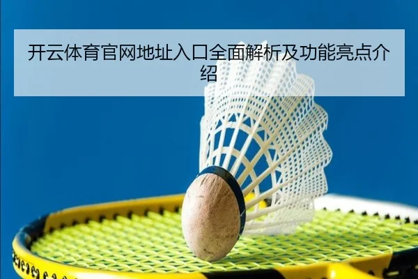 开云体育官网地址入口全面解析及功能亮点介绍